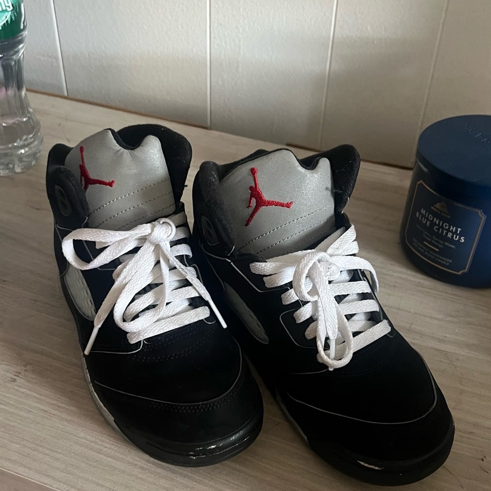 Retro Air Jordan Black Metallic 5s -3Y